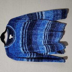 Style & Co Sweater Womens Size XXL Blue White Cropped Short Soft